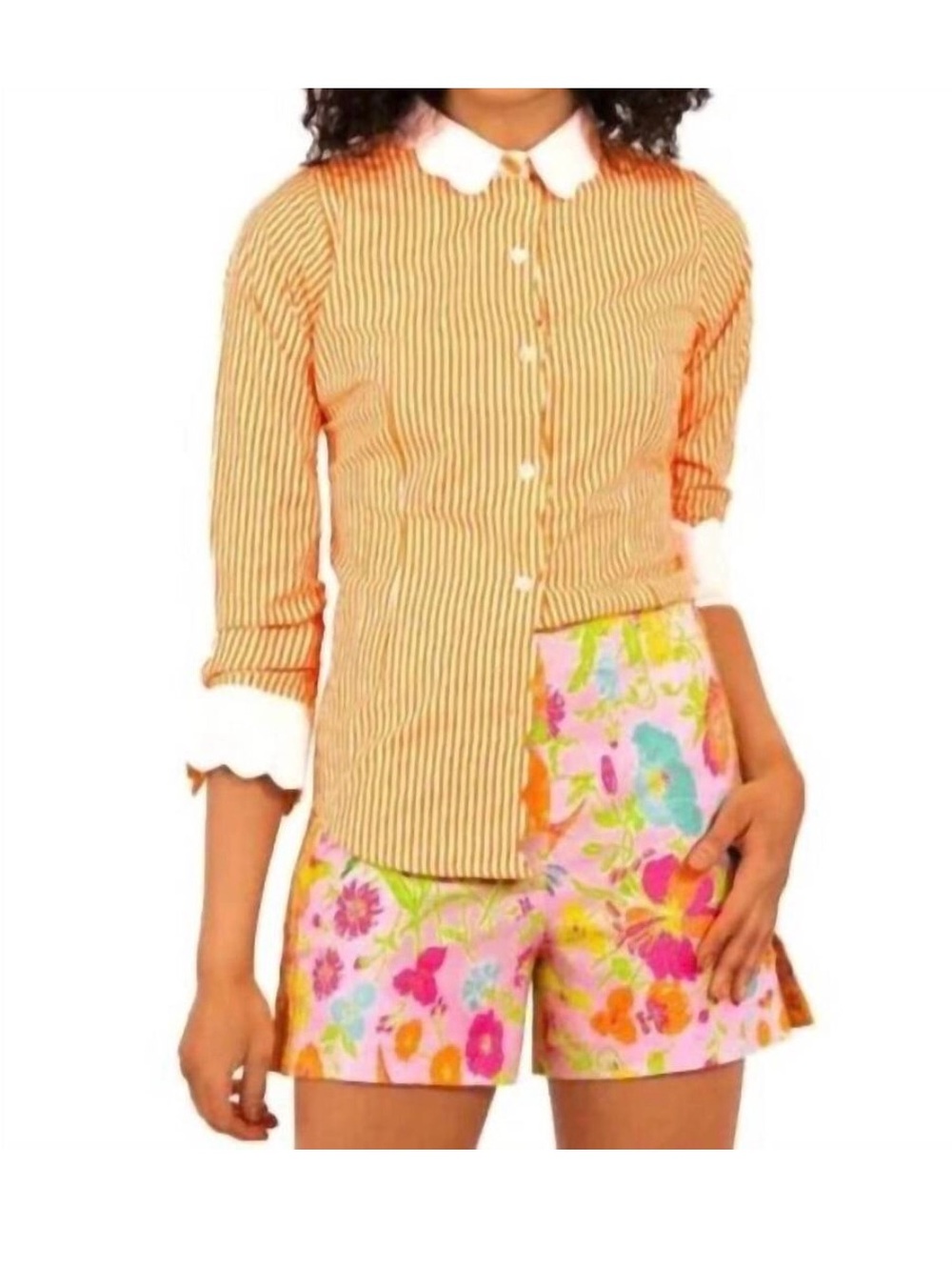 NEW Gretchen Scott Designs Floral High-Waisted “Birds and Bees” Shorts, S,L